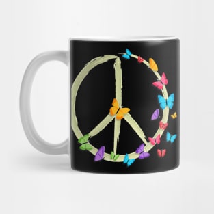 Butterfly Peace Symbol Mug